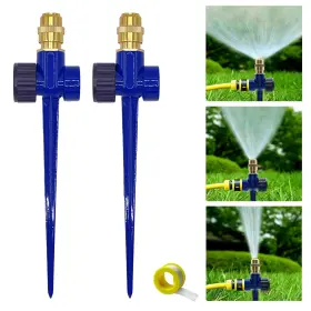 Agradify 789789582470 2 Pack Metal Lawn Sprinklers For Yard Fit 3/4 Inch Hoses Garden Water S Agradify 789789582470 2 Pack Metal Lawn Sprinklers For Yard Fit 3/4 Inch Hoses Garden Water S