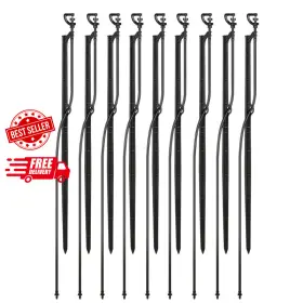 Aldhofa 744110762327 Micro Spray Sprinkler Stake Assembly 9 Sets Full Circle 360 Degree Watering Aldhofa 744110762327 Micro Spray Sprinkler Stake Assembly 9 Sets Full Circle 360 Degree Watering