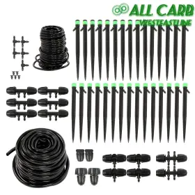 Wsl1256224 All-carb 130ft Drip Irrigation System Adjustable With Emitters Tubing And Fittings For Garden