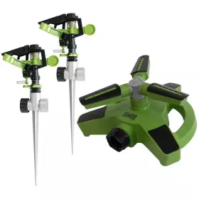 3-arm Ames 705353627538 3-piece Revolving Sprinkler Set With 2 Pulsating Spike Style And One Rotat