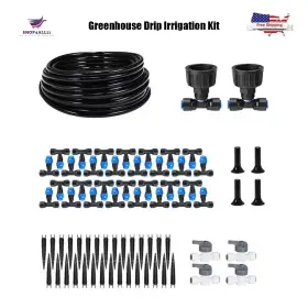 Blpq5047 Angel Sar Greenhouse Drip Irrigation Kit 118ft X 1/4in With 2-way Connector And Nozzles