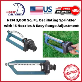 10504hddi Anvil New 3 000 Sq. Ft. Oscillating Sprinkler With 15 Nozzles And Easy Range Adjustment