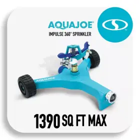 Aqua Joe 445007339334 10 Inch Indestructible Zinc Impulse 360-degree Sprinkler