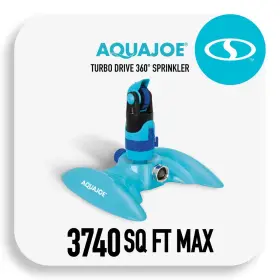 4-pattern Aqua Joe 705353038327 360 Turbo Drive Sprinkler