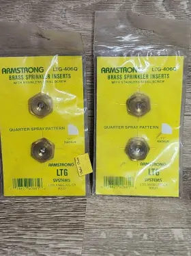Ltg-406q Armstrong 028627406319 2 Packs Quarter Spray Pattern Brass Insert Nozzle Pieces Ltg-406q Armstrong 028627406319 2 Packs Quarter Spray Pattern Brass Insert Nozzle Pieces