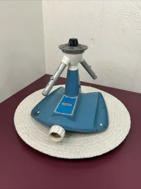 42-80428 Aura Vintage Blue Metal Rotating Lawn Garden Sprinkler #42-80428 42-80428 Aura Vintage Blue Metal Rotating Lawn Garden Sprinkler #42-80428