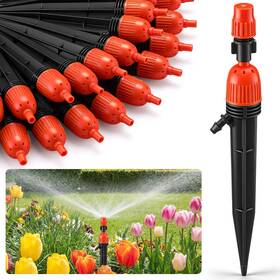 Baquler Sil-baquler-3388 50 Pcs Drip Irrigation Emitters 360 Degree Water Flow Stake Drippers For 1/4 Inch