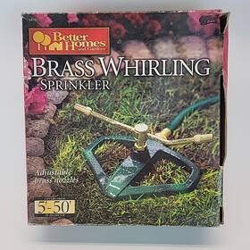 Better Homes & Gardens 58780 And Brass Whirling Sprinkler Zinc Sled Base Adjust 5 50 Ft