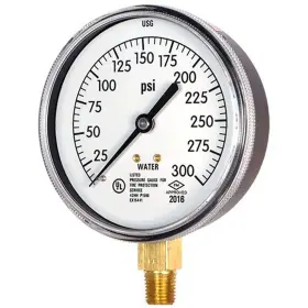 Lpi-p-1590 Bigdavesyardsale 1 - Sprinkler System Gauge Water Ul Listed Connection Brass 1/4-18 Npt
