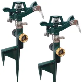 Gsn2 Biswing 2 Pack Impact Sprinkler Head On Metal Step Spike Heavy Duty Zinc All Gsn2 Biswing 2 Pack Impact Sprinkler Head On Metal Step Spike Heavy Duty Zinc All