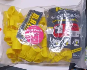 Bs9000 Blazing Saddle 1 Inch Yellow 25 Count Sealed Bag Bs9000 Blazing Saddle 1 Inch Yellow 25 Count Sealed Bag
