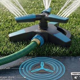 Bloom Blo-spr-03 B300-rt Three-arm Rotary Sprinkler Adjustable Coverage 2 500 Sq Ft