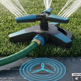 Blo-spr-03 Bloom B300-rt Three-arm Rotary Sprinkler Adjustable Coverage 2 500 Sq Ft Blo-spr-03 Bloom B300-rt Three-arm Rotary Sprinkler Adjustable Coverage 2 500 Sq Ft