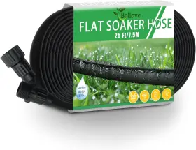 Bollove 689792197299 Flat Soaker Hose 25ft Heavy Duty Double Layer Design Drip Irrigation 80% Bollove 689792197299 Flat Soaker Hose 25ft Heavy Duty Double Layer Design Drip Irrigation 80%