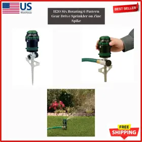 27907 Branded Orbit H2o Six Rotating 6 Pattern Gear Drive Sprinkler On Zinc Spike Adjustable 27907 Branded Orbit H2o Six Rotating 6 Pattern Gear Drive Sprinkler On Zinc Spike Adjustable