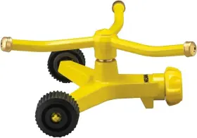 852313-1001 Branded Three-arm Square Pattern Spray Whirling Sprinkler With Metal Wheel Base 50231 852313-1001 Branded Three-arm Square Pattern Spray Whirling Sprinkler With Metal Wheel Base 50231