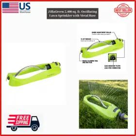 Sfzg62-e Branded Zillagreen 2 400 Sq. Ft. Oscillating Lawn Sprinkler With Metal Base Sfzg62-e Branded Zillagreen 2 400 Sq. Ft. Oscillating Lawn Sprinkler With Metal Base