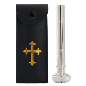 Ss-001 Brilucky Christian Pocket Holy Water Sprinkler With Cross Leather Case 5 Inches Stainl