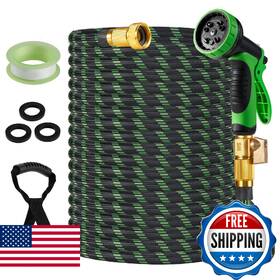 Brisavia B0fjqcnx59 50ft Lightweight Flexible Garden Hose Non-expandable Water 10-func