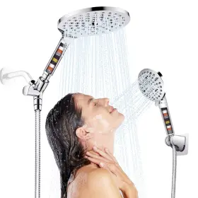 Cabong 767099330417 7.5 Inch Rain Shower Heads With 5 Handheld Combo -70 Ss Hose 10-mode Portable D