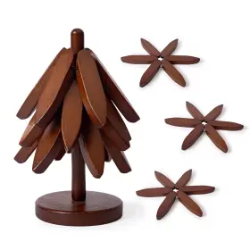 Cl-cn-t0001 Casa/legno Wooden Trivets For Hot Dishes Tree Shape Set Best - 3