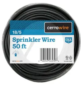 240-1005b Cerrowire 50 Ft. 18/5 Black Solid Copper Sprinkler Wire 240-1005b Cerrowire 50 Ft. 18/5 Black Solid Copper Sprinkler Wire