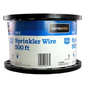 Cerrowire 726084663398 500 Ft. 18/5 Black Solid Copper Sprinkler Wire Cerrowire 726084663398 500 Ft. 18/5 Black Solid Copper Sprinkler Wire