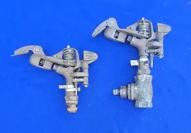 U61d Champ & Rain Trol 2 Vtg Brass Impact Sprinkler Heads And Not Tested
