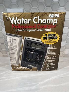 Champion Pr-90 Water Champ Professional Sprinkler Controller 9 Valve New In Box