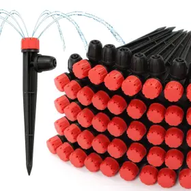 Copadri 768531942588 50pcs Drip Emitters For 1/4 Inch Irrigation Tubing Easy Connect Adjustable 360 De