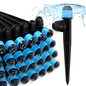 Copadri 768531942595 50pcs Drip Emitters Fan Shape With Stake For 1/4 Irrigation Tubing A Copadri 768531942595 50pcs Drip Emitters Fan Shape With Stake For 1/4 Irrigation Tubing A