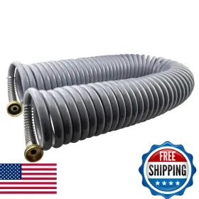 B0f5m8vht1 Darnassus Garden Hose Green Pu Curly Water With Brass Connectors Watering