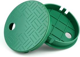 Dayker 445008535575 2pcs Sprinkler Valve Box Cover Plastic Round Lid Id 5.5 Inch Od 6