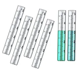 Shengxin001 Dgudgu 6 Packs Of 5 Inch Capacity Rain Gauge Plastic Replacement Tubes For Yard Garden O