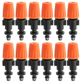 Dgzzi 744678743660 Drip Irrigation Misting Nozzles 12pcs Adjustable Garden Sprinkler Head Atomizer