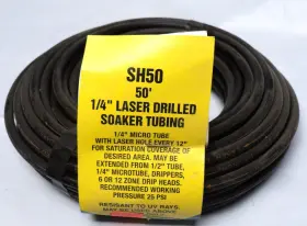 Sh50 Dig 013158522225 Laser Drilled Every 12 Inches 1/4 Inch X 50 Ft. Soaker Hose Dripline