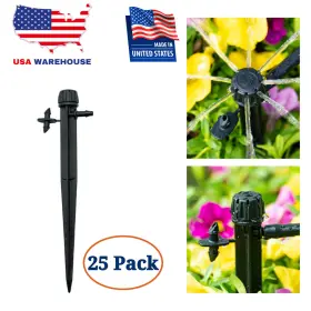 Ba1pro Dig 0-14 Gph 360 Adjustable Drip Emitter On Stake 25-pack