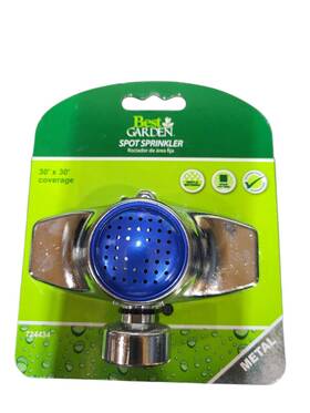 Do It Best 724434 Garden Metal 30 Ft. Dia. Spot Stationary Sprinkler Metallic / Blue