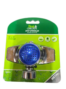 724434 Do It Best Garden Metal 30 Ft. Dia. Spot Stationary Sprinkler Metallic / Blue