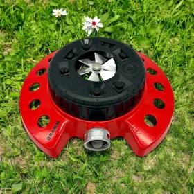 15021 Dramm Brand New Duty Metal #15021 Red Colorstorm Turret Sprinkler 9 Patterns