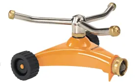 3-arm Dramm 15052 Whirling Sprinkler Heavy-duty Metal Base 70 Ft Coverage Orange