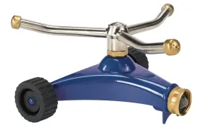 3-arm Dramm 15055 Colorstorm Whirling Sprinkler With Metal Base Blue 68ft