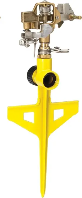 15063 Dramm Colorstorm Premium 6ftft Metal Stake Impulse Sprinkler Yellow