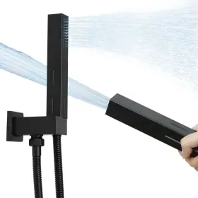 Dr-005 Drettyer Matte Black Brass 2 In 1 Function Handheld Shower Sprayer Head With 59 Inch Long