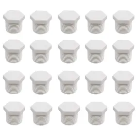 Eau 791378660261 20 Pcs Of Pvc Pipe Plug 3/4 Npt Water Heater Drain Compatible With Rv Ir Eau 791378660261 20 Pcs Of Pvc Pipe Plug 3/4 Npt Water Heater Drain Compatible With Rv Ir
