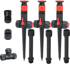 96093 Eden 445016417436 Multi-adjustable Flex Design Garden Sprinkler With Extension Set Gre