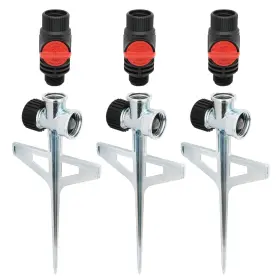 96999 Eden 737677929906 1/2-inch Lawn Sprinkler Step Spike Base 3 Pack - Heavy-duty Adjustabl