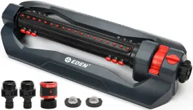 Eden 737677962125 96212 Turbo Oscillating Sprinkler For Large Yard And Lawn With Quick Connector S Eden 737677962125 96212 Turbo Oscillating Sprinkler For Large Yard And Lawn With Quick Connector S