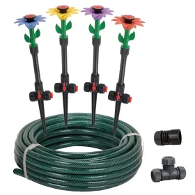 Eden 737677970656 97065 Daisy Above-ground 50 Ft Garden Hose And Sprinkler System Diy Plant Wa