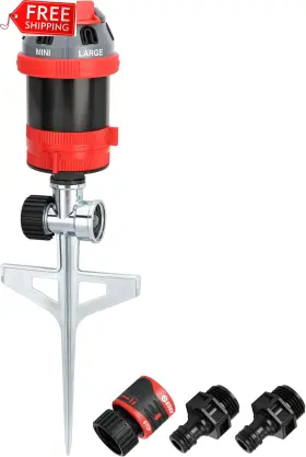 94144edamz Eden 94144 6-pattern Rotary Gear Drive Sprinkler With Step Spike Hea